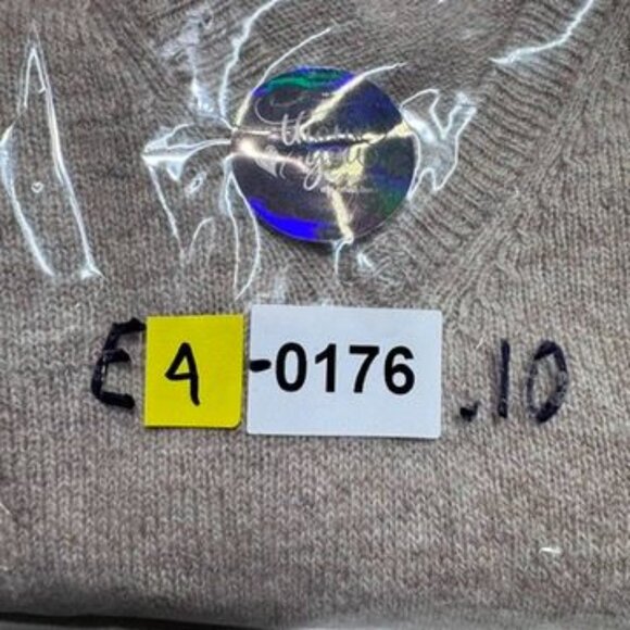 EWM Machine Washable Soft Lambswool Dad Vest Beige Men's Size L - Picture 10 of 10